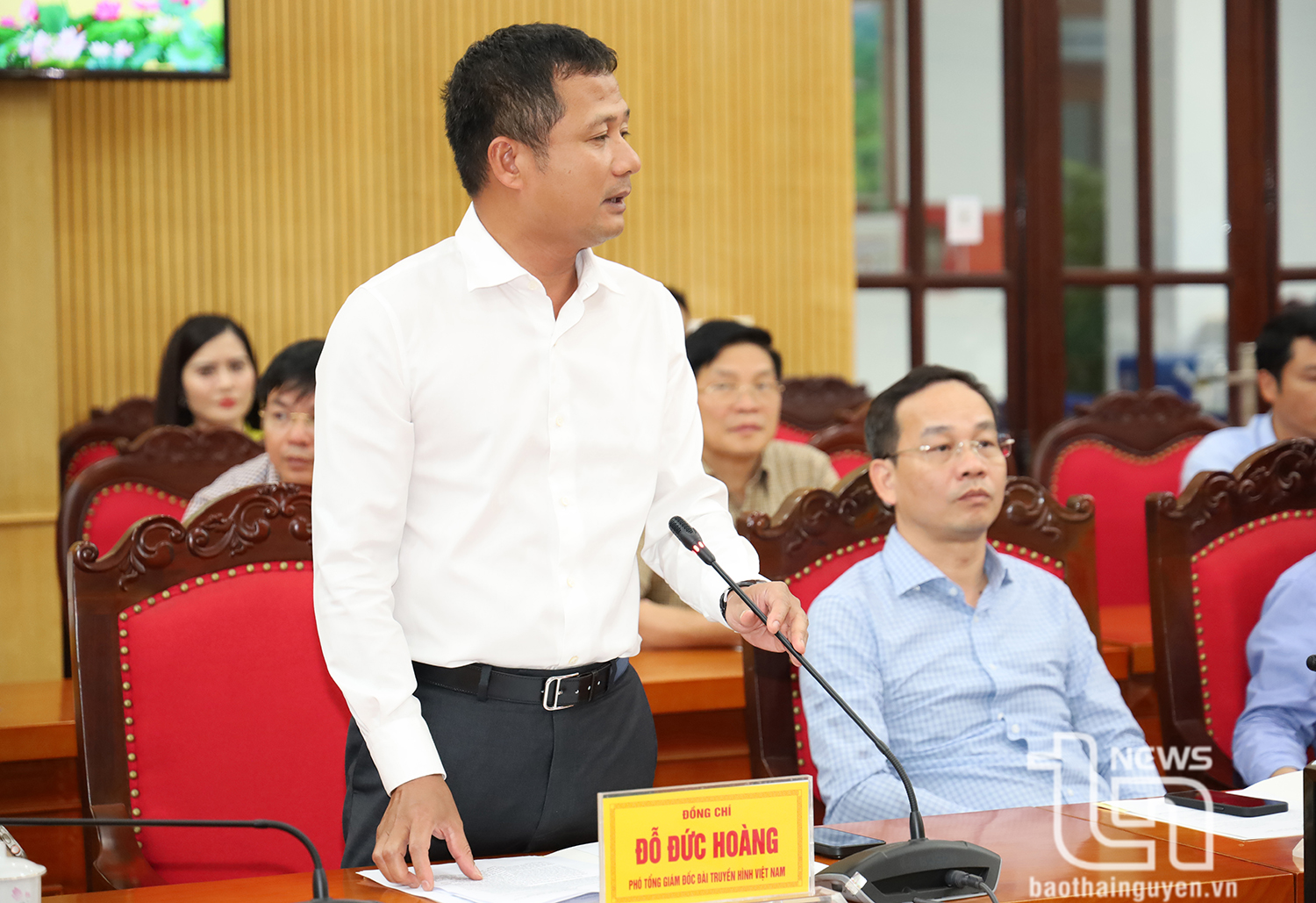 Đồng chí Đỗ Đức Hoàng, Phó Tổng Giám đốc Đài Truyền hình Việt Nam, phát biểu tại Chương trình.