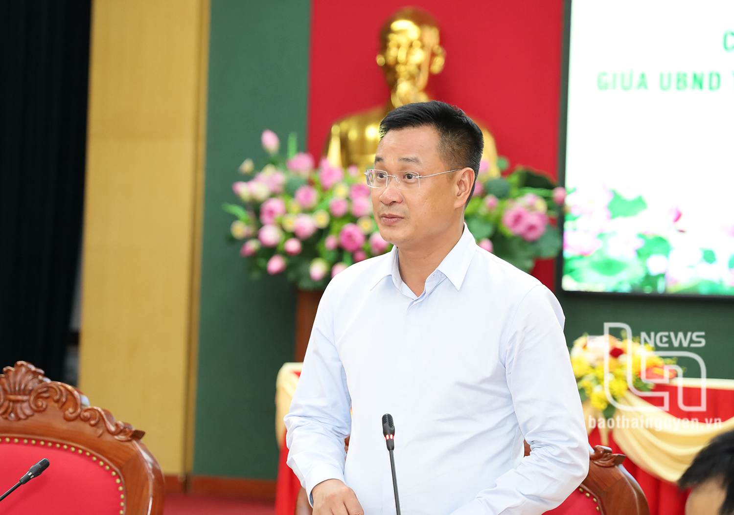 Tổng Giám đốc Đài Truyền hình Việt Nam Lê Ngọc Quang phát biểu tại Chương trình.