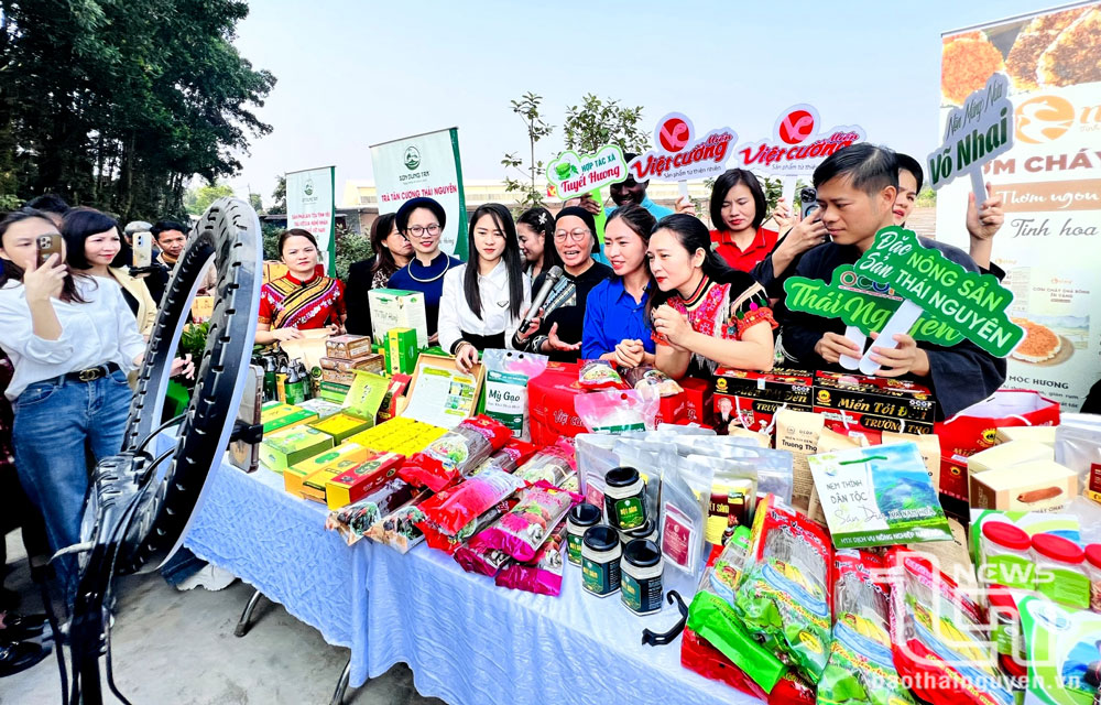 Ứng dụng chuyển đổi số, nhiều loại nông sản trên địa bàn tỉnh đã được tiêu thụ thông qua sàn giao dịch điện tử, livestream bán hàng trên mạng xã hội, góp phần nâng cao hiệu quả kinh tế. Ảnh: T.L