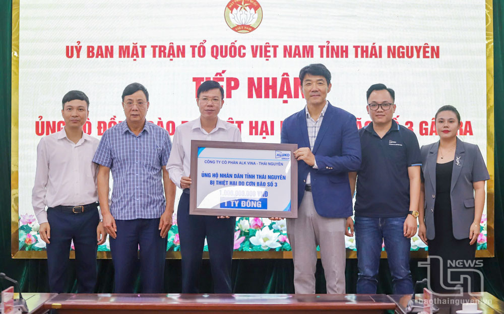Công ty ALK hỗ trợ người dân Thái Nguyên 1 tỷ đồng