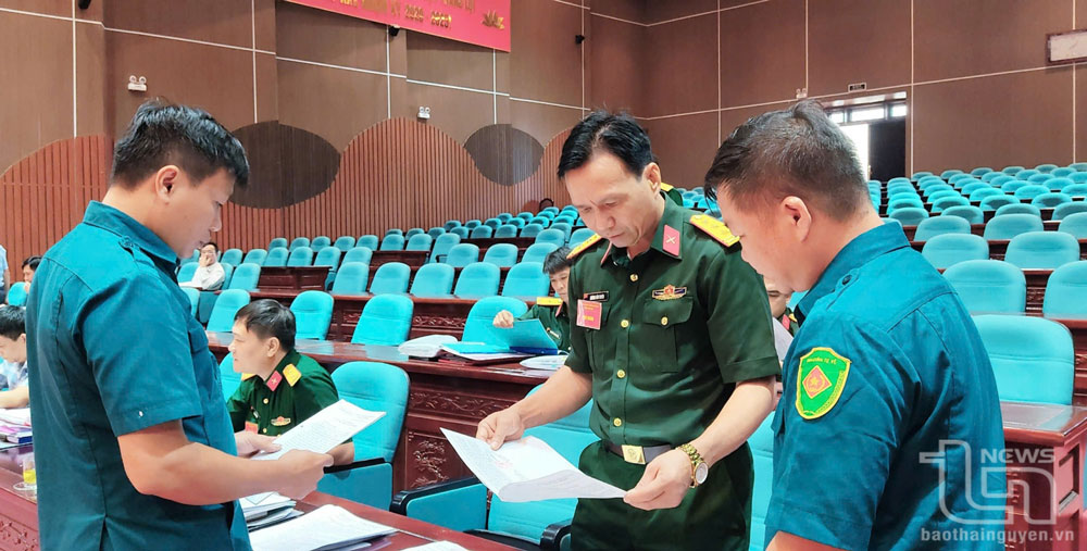 Hội đồng giáo dục quốc phòng và an ninh tỉnh kiểm tra tại huyện Đồng Hỷ