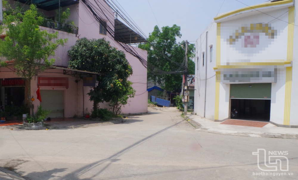 Hiện trường vụ “Cố ý gây thương tích” xảy ra tối 9/6/2023.
