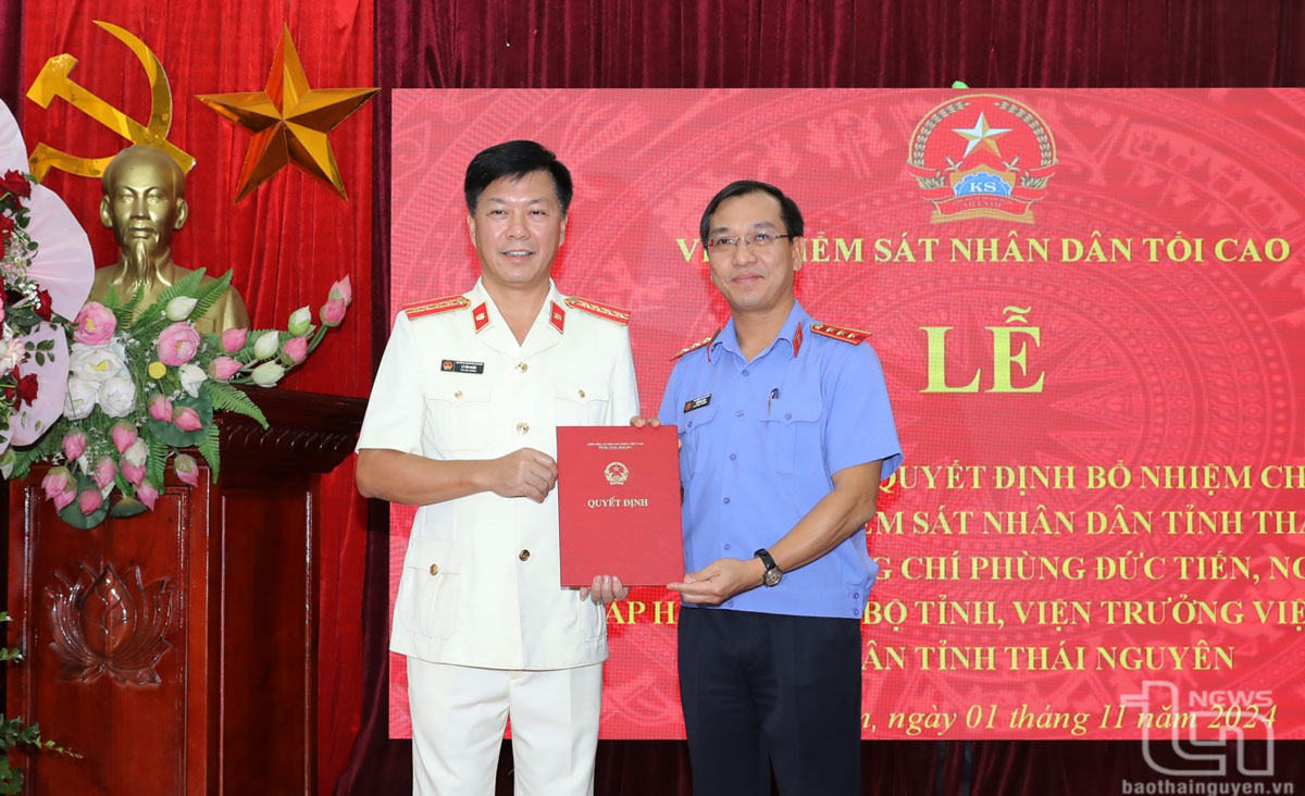 Đồng chí Lý Văn Huấn giữ chức Viện trưởng Viện Kiểm sát nhân dân tỉnh Thái Nguyên