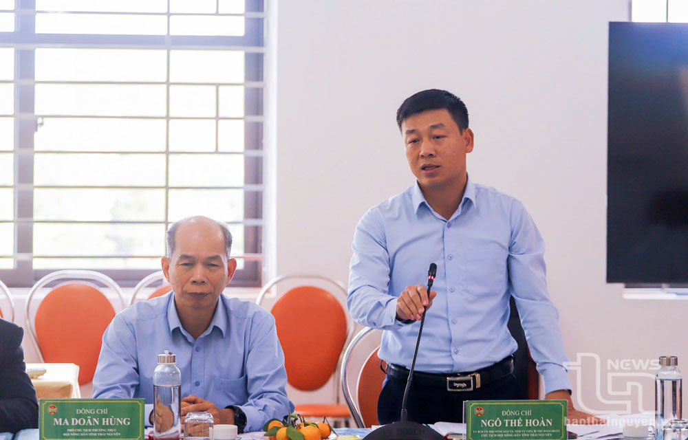 Lãnh đạo Hội Nông dân tỉnh trả lời, làm rõ các nội dung theo đề nghị của Đoàn Kiểm tra.