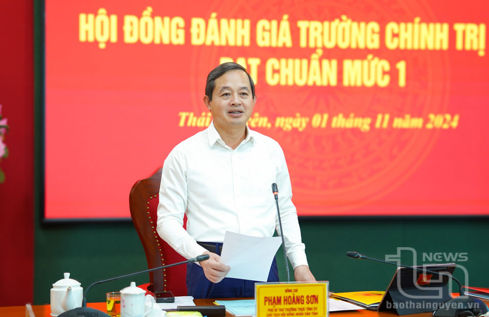 Đồng chí Phạm Hoàng Sơn phát biểu kết luận.