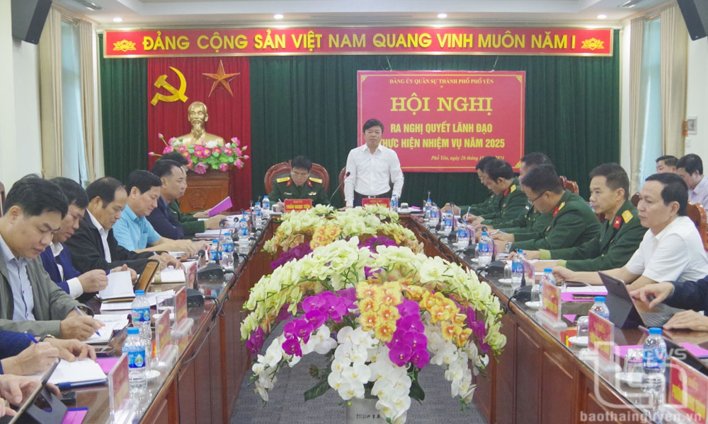 Đảng bộ Quân sự TP. Phổ Yên hoàn thành xuất sắc nhiệm vụ năm 2024
