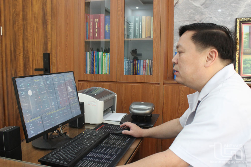 Với phần mềm quản lý, lãnh đạo Trung tâm Y tế TP. Thái Nguyên có thể nắm bắt được mọi hoạt động khám, chữa bệnh của các khoa, phòng.