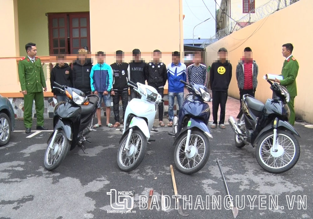 Công an TP. Phổ Yên: Khởi tố 9 đối tượng gây rối trật tự công cộng