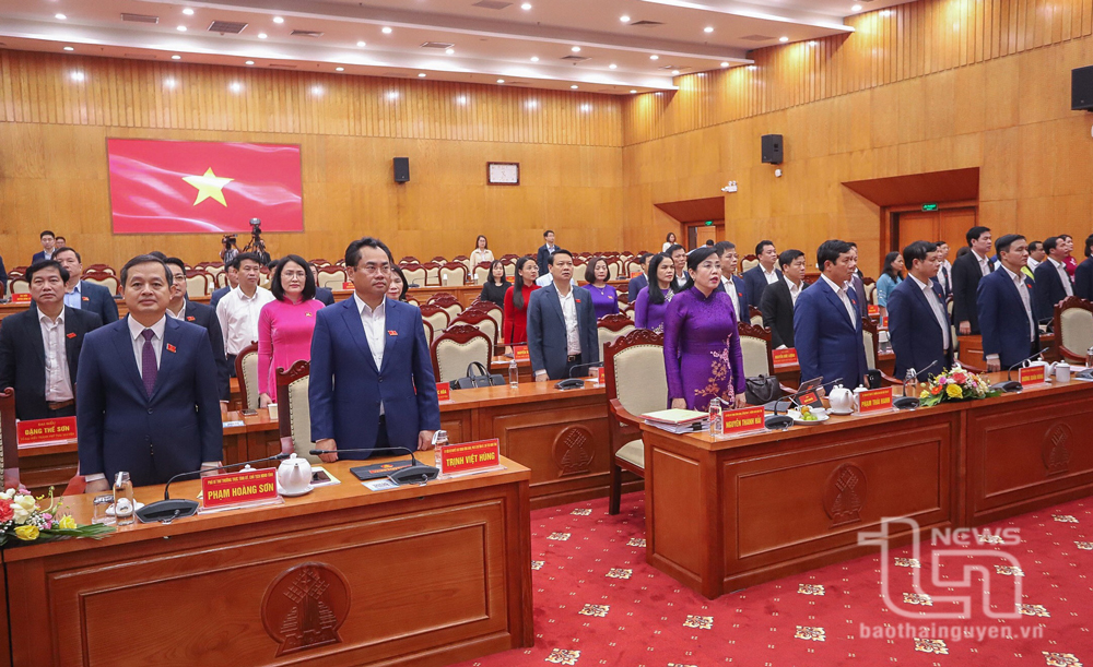 Các đồng chí lãnh đạo tỉnh và đại biểu dự phiên bế mạc Kỳ họp.