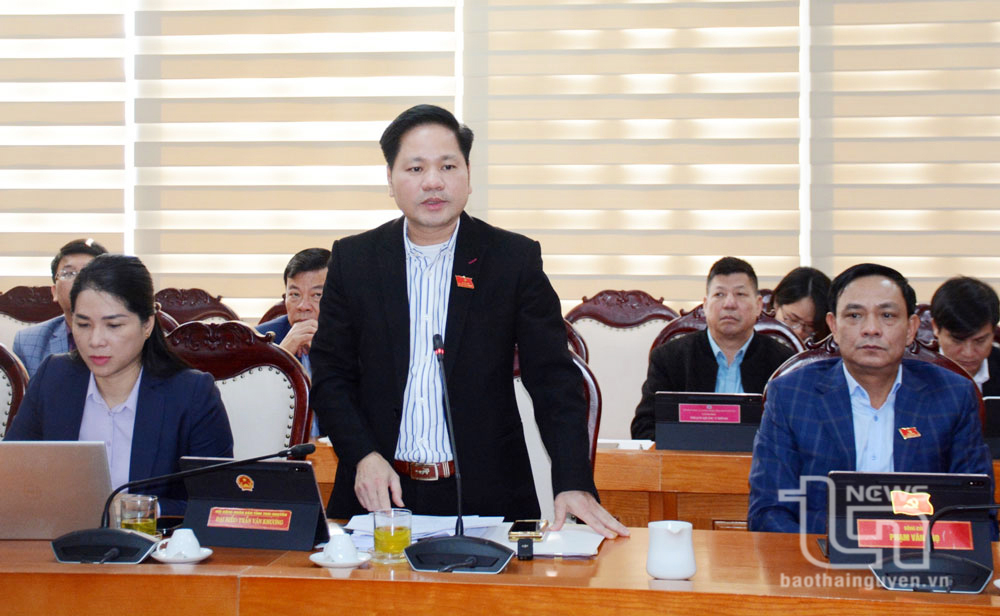 Đại biểu phát biểu thảo luận tại Tổ 3.