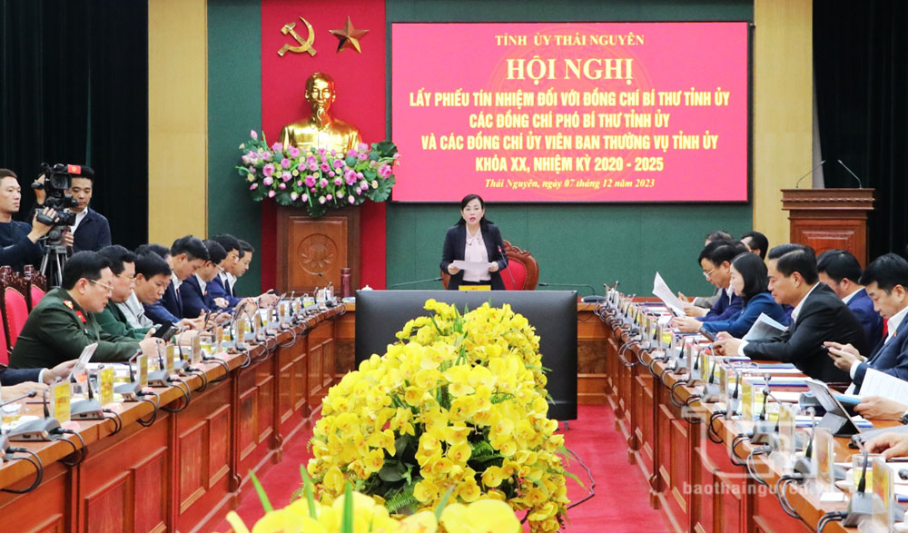 Tỉnh ủy Thái Nguyên: Lấy phiếu tín nhiệm đối với Bí thư, Phó Bí thư và Ủy viên Ban Thường vụ Tỉnh ủy