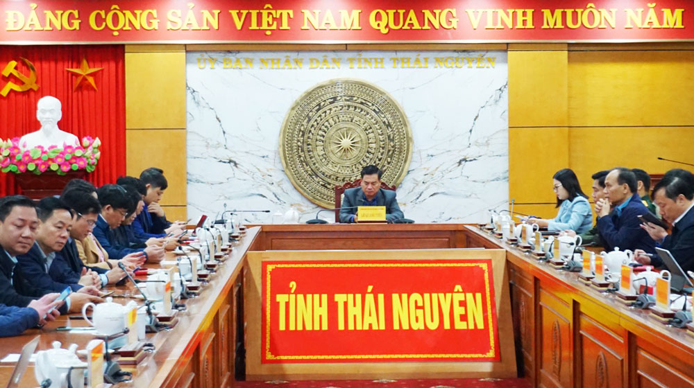 Các đại biểu dự Hội nghị tại điểm cầu Thái Nguyên.