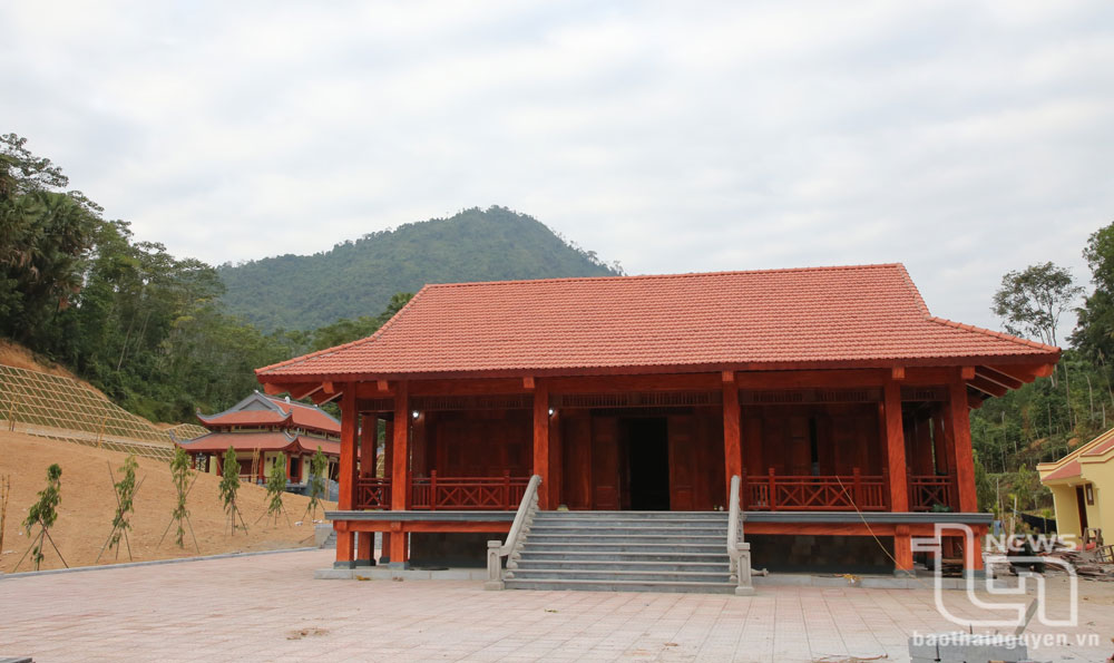 Nhà đón tiếp đã được thi công xong.