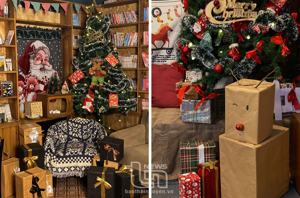 Quán cà phê Dutra hill - Nhà trên đồi bắt đầu trang trí Noel từ đầu tháng 11 và chủ yếu tận dụng đồ trang trí từ những năm trước.