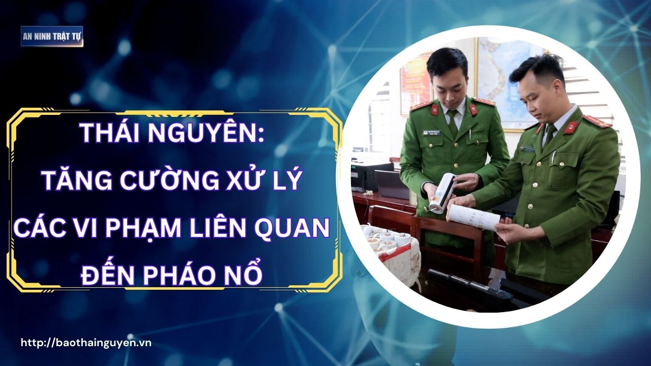 Bản tin ANTT tuần 04, tháng 12/2024: Thái Nguyên: Tăng cường xử lý các vi phạm liên quan đến pháo nổ
