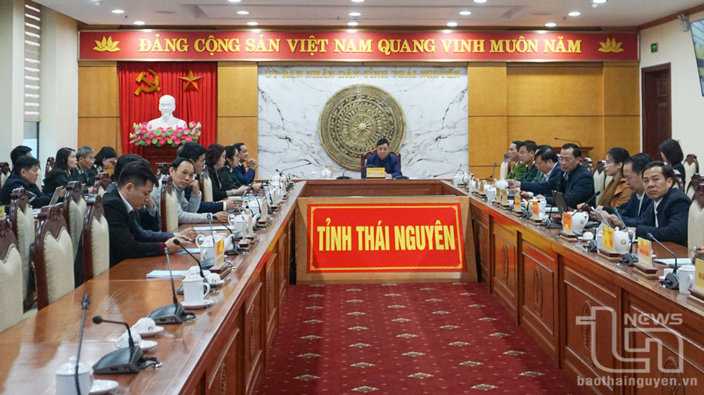 Các đại biểu dự Hội nghị tại điểm cầu tỉnh Thái Nguyên.