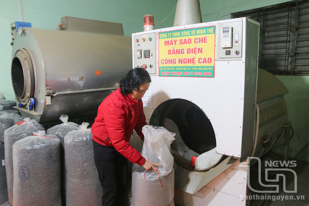 Nhiều gia đình, hợp tác xã ở Minh Lập đã mạnh dạn đầu tư các loại máy móc hiện đại phục vụ sản xuất, chế biến chè.