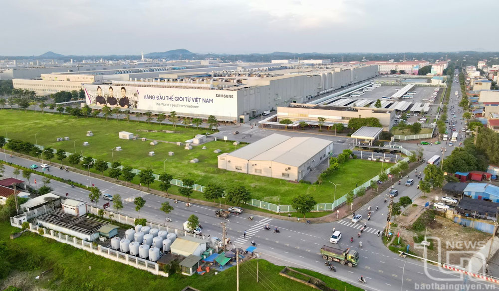Một góc Khu công nghiệp Yên Bình, TP. Phổ Yên. 