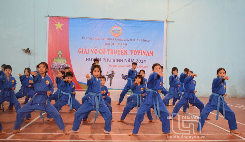Gần 200 vận động viên tham gia Giải võ cổ truyền, Vovinam huyện Phú Bình