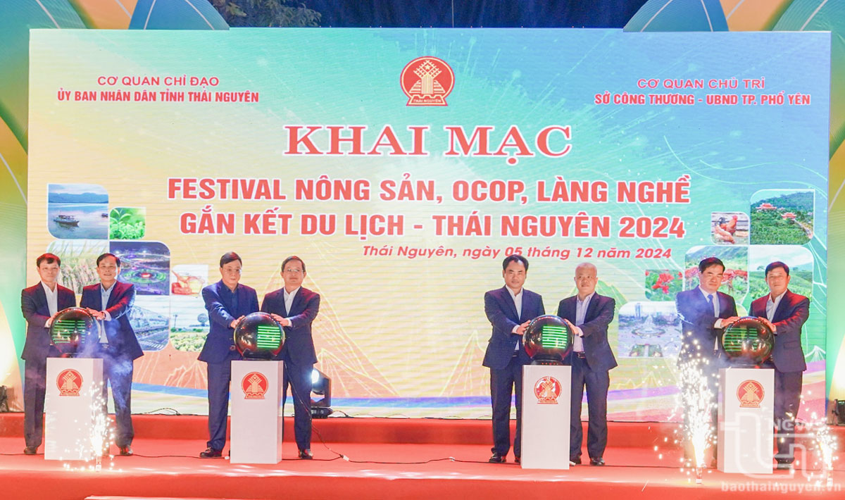 Khai mạc Festival nông sản, OCOP, làng nghề gắn kết du lịch - Thái Nguyên năm 2024