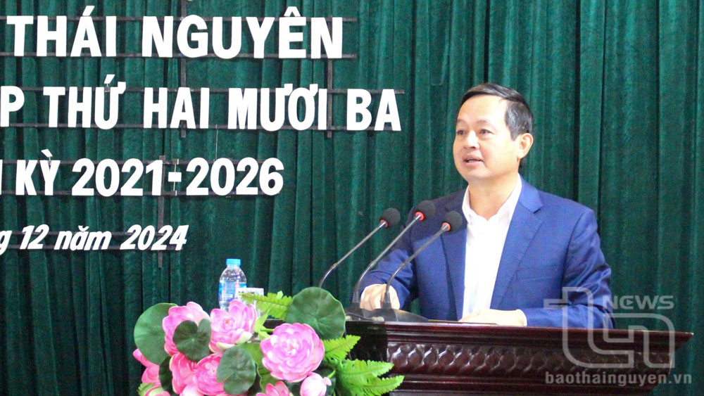 Đồng chí Phạm Hoàng Sơn tiếp xúc cử tri phường Hoàng Văn Thụ