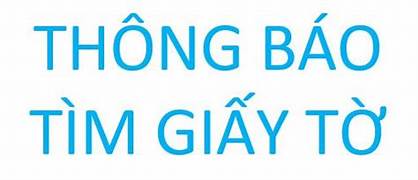 Thông báo mất giấy tờ