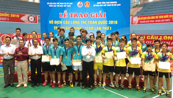  Kết thúc Giải vô địch cầu lông trẻ toàn quốc