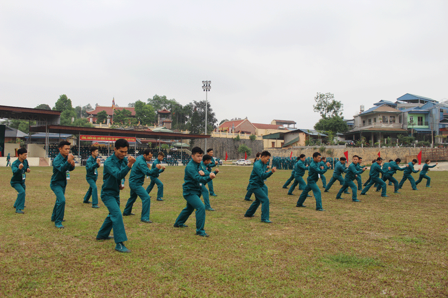 Hội thao Trung đội Dân quân cơ động huyện Phú Lương